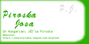 piroska josa business card